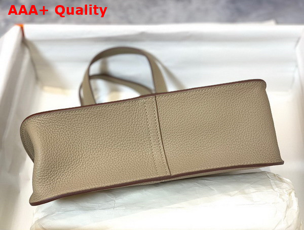 Hermes Halzan Mini Bag in Light Grey Taurillon Clemence Leather Replica