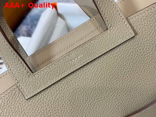 Hermes Halzan Mini Bag in Light Grey Taurillon Clemence Leather Replica