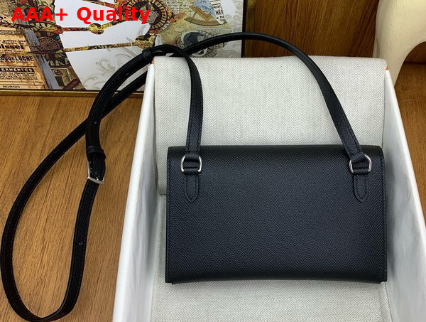 Hermes Hermesnap Wallet in Black Epsom Calfskin Replica