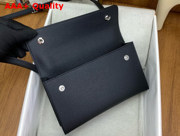 Hermes Hermesnap Wallet in Black Epsom Calfskin Replica