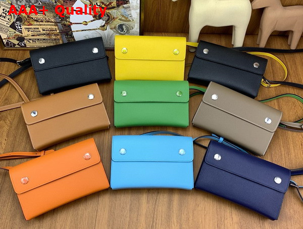 Hermes Hermesnap Wallet in Black Epsom Calfskin Replica