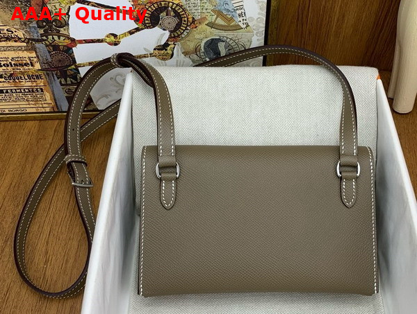 Hermes Hermesnap Wallet in Elephant Grey Epsom Calfskin Replica