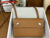 Hermes Hermesnap Wallet in Gold Brown Epsom Calfskin Replica