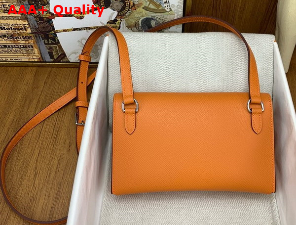 Hermes Hermesnap Wallet in Orange Epsom Calfskin Replica