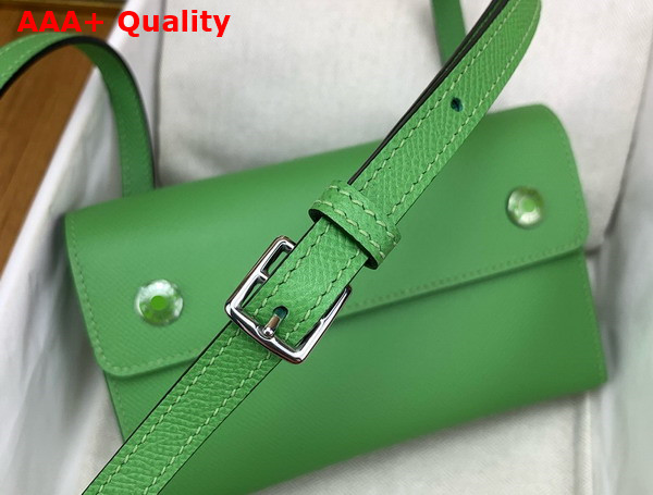 Hermes Hermesnap Wallet in Vert Comics Epsom Calfskin Replica