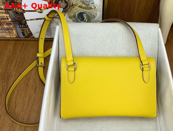 Hermes Hermesnap Wallet in Yellow Epsom Calfskin Replica