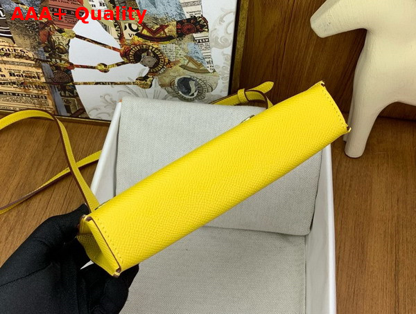 Hermes Hermesnap Wallet in Yellow Epsom Calfskin Replica