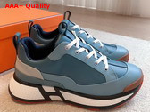 Hermes Heros Sneaker in Sky Blue Calfskin Replica