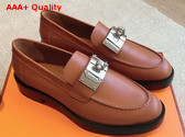 Hermes Hot Loafer in Naturel Calfskin Replica