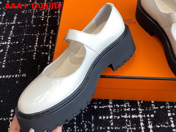 Hermes Hoxton Oxford Shoe Beige Glaise Calfskin Replica