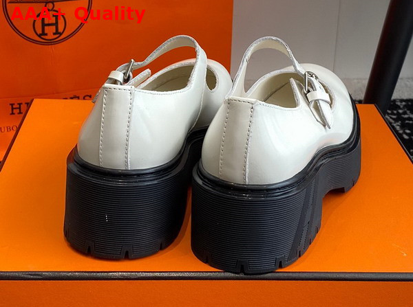 Hermes Hoxton Oxford Shoe Beige Glaise Calfskin Replica