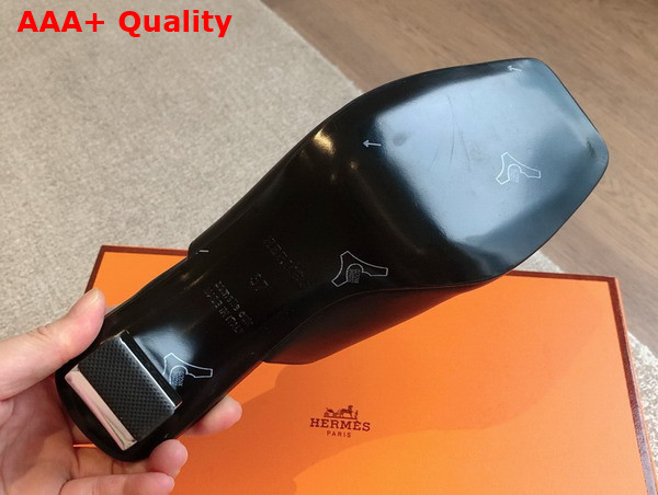 Hermes Iconique 60 Sandal in Black Calfskin Replica