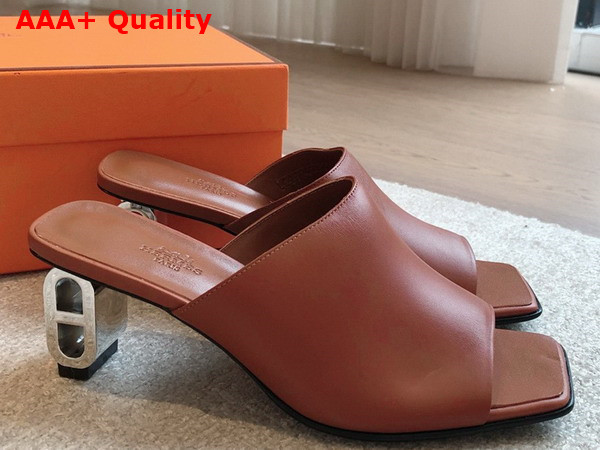 Hermes Iconique 60 Sandal in Naturel Nappa Leather Replica