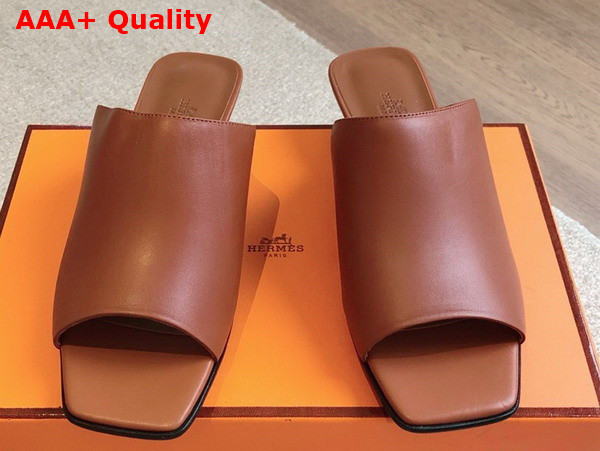 Hermes Idole Sandal in Naturel Nappa Leather Replica