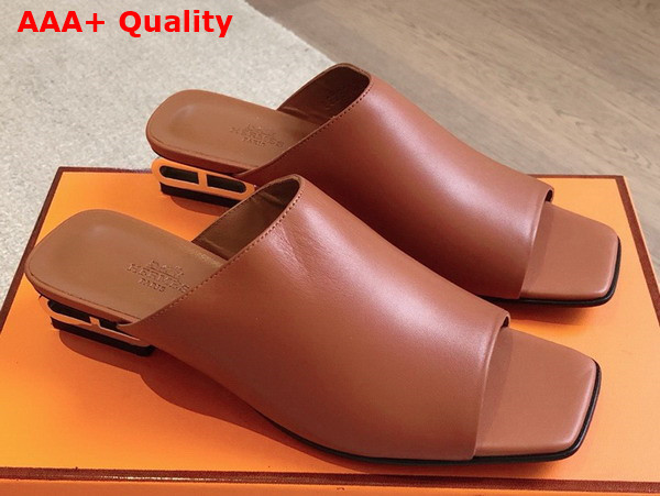 Hermes Idole Sandal in Naturel Nappa Leather Replica