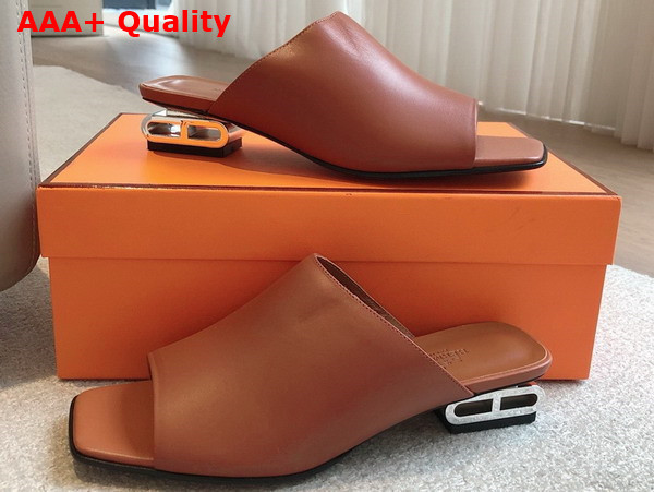 Hermes Idole Sandal in Naturel Nappa Leather Replica