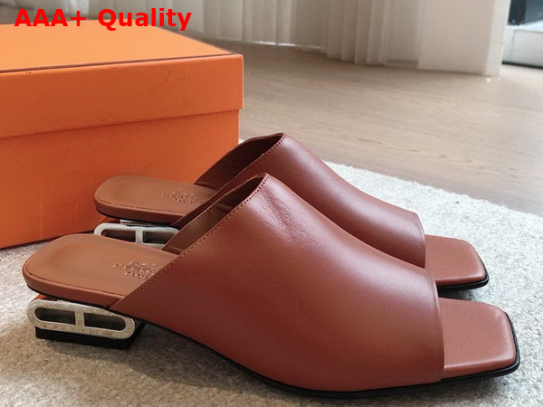 Hermes Idole Sandal in Naturel Nappa Leather Replica
