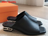 Hermes Idole Sandal in Noir Nappa Leather Replica