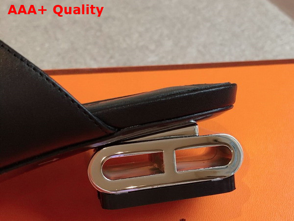 Hermes Idole Sandal in Noir Nappa Leather Replica