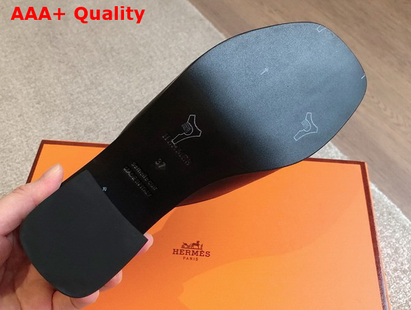 Hermes Ilot 50 Sandal in Noir Calfskin Replica