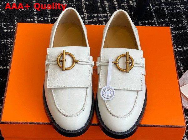 Hermes Impact Loafer Blanc De Paris Calfskin Replica