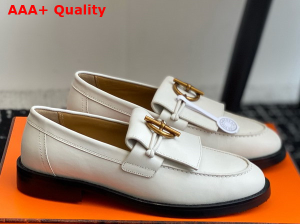 Hermes Impact Loafer Blanc De Paris Calfskin Replica
