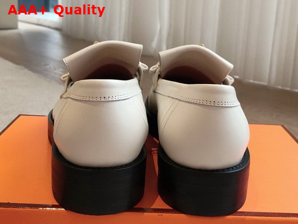 Hermes Impact Loafer in Blanc De Paris Calfskin Replica