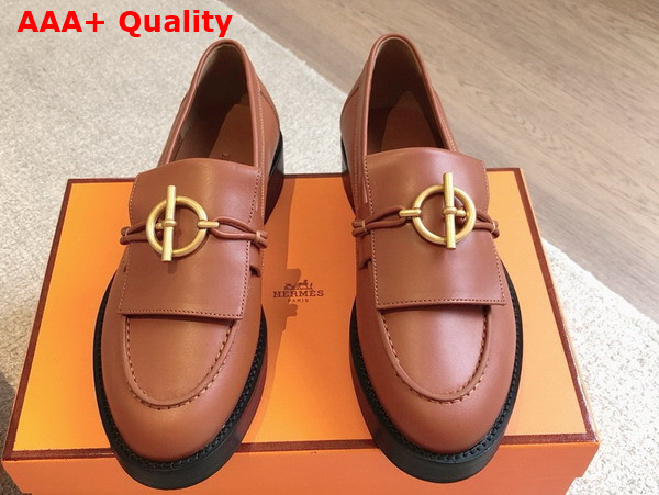 Hermes Impact Loafer in Naturel Calfskin Replica