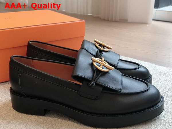 Hermes Impact Loafer in Noir Calfskin Replica