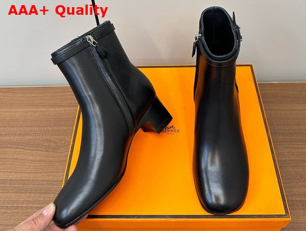 Hermes Imperial 50 Ankle Boot in Noir Goatskin Replica