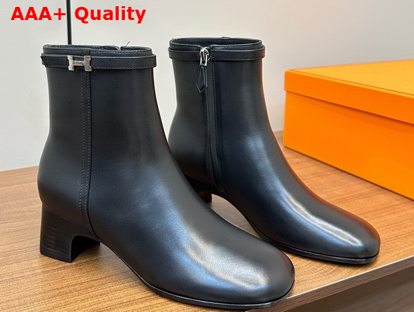 Hermes Imperial 50 Ankle Boot in Noir Goatskin Replica