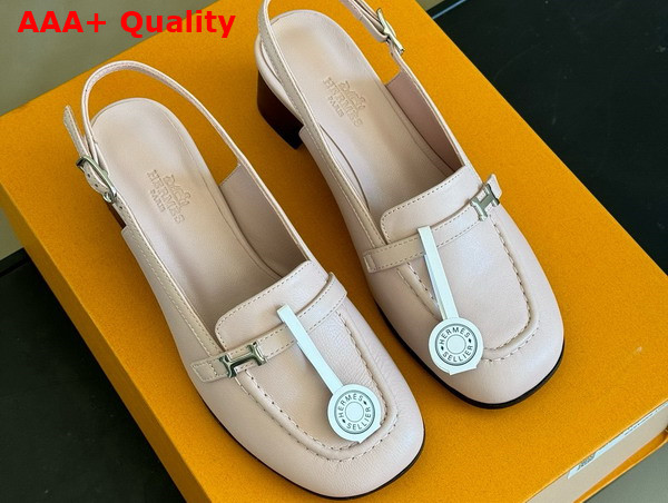 Hermes Infinie 50 Pump in Rose Porcelaine Goatskin Replica