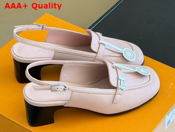 Hermes Infinie 50 Pump in Rose Porcelaine Goatskin Replica