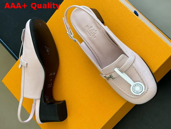 Hermes Infinie 50 Pump in Rose Porcelaine Goatskin Replica