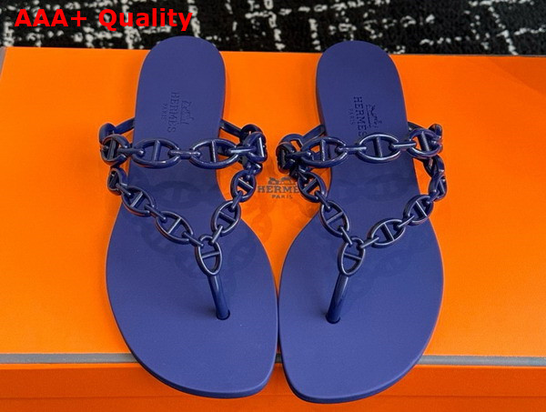 Hermes Island Sandal in Blue Waterproof TPU Replica