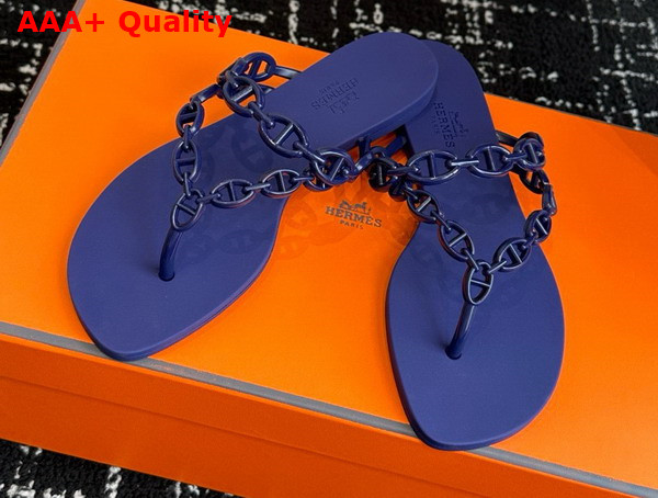Hermes Island Sandal in Blue Waterproof TPU Replica