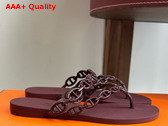 Hermes Island Sandal in Rouge H Waterproof TPU Replica