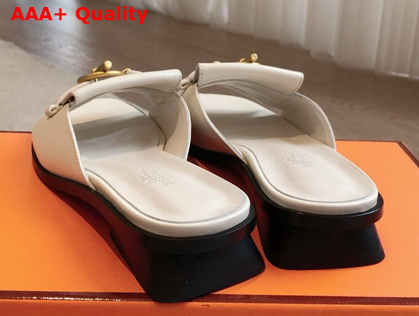 Hermes Isle Sandal in Blanc Calfskin Replica