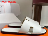 Hermes Izmir Sandal Blanc Calfskin Replica