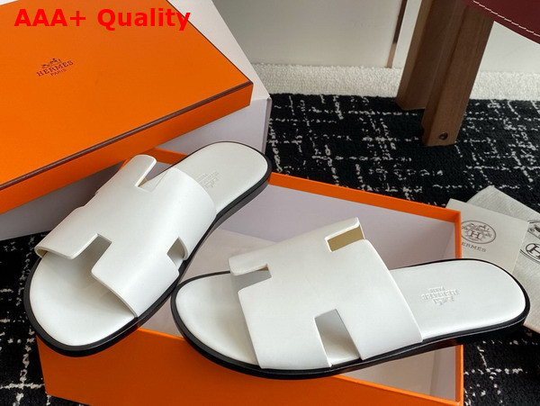 Hermes Izmir Sandal Blanc Calfskin Replica