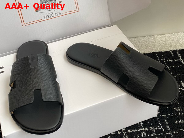 Hermes Izmir Sandal Noir Epsom Calfskin Calfskin Replica
