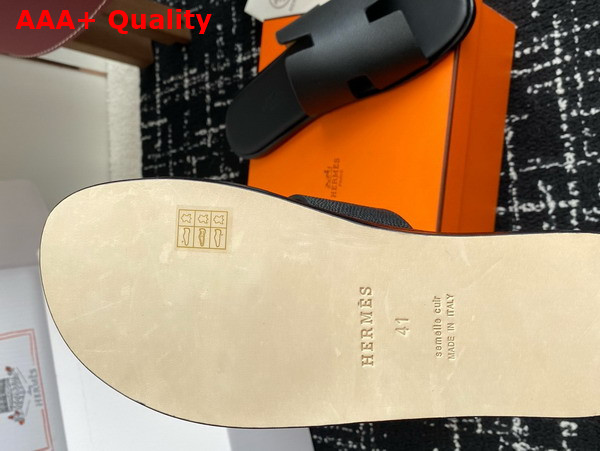 Hermes Izmir Sandal Noir Epsom Calfskin Calfskin Replica