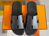 Hermes Izmir Sandal in Black Calfskin Replica