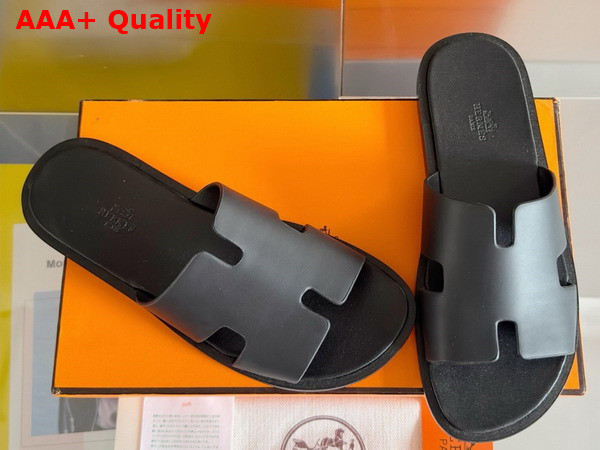 Hermes Izmir Sandal in Black Calfskin Replica