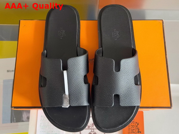 Hermes Izmir Sandal in Black Taurillon Leather Replica