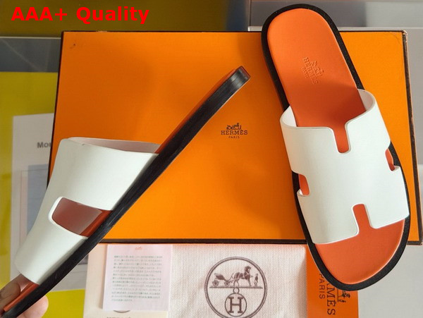 Hermes Izmir Sandal in Blanc Calfskin Replica