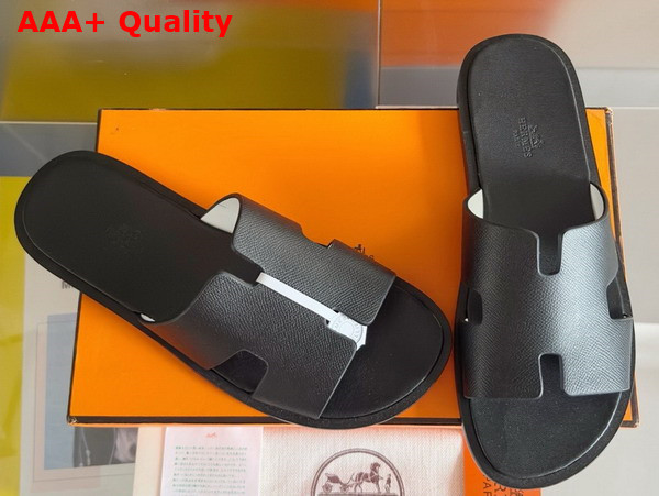 Hermes Izmir Sandal in Noir Epsom Calfskin Replica