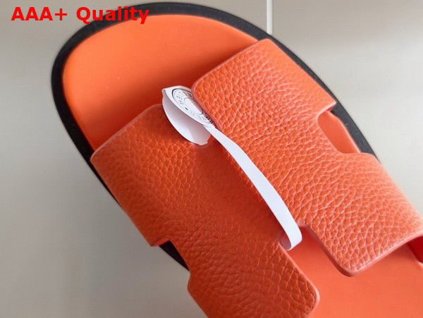 Hermes Izmir Sandal in Orange Taurillon Leather Replica