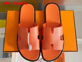 Hermes Izmir Sandal in Orange Taurillon Leather Replica