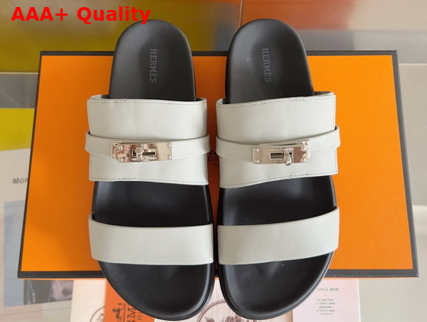 Hermes Jackson Sandal in Naturel Heritage Calfskin Replica